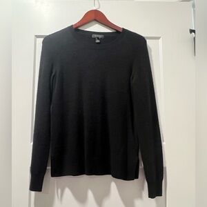 Saks Fifth Avenue Black Crewneck Sweater Timeless Design
